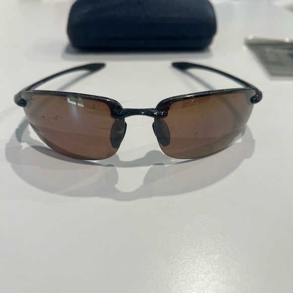 Maui Jim Black Frame Sunglasses with Brown Lenses - Picture 5 of 9